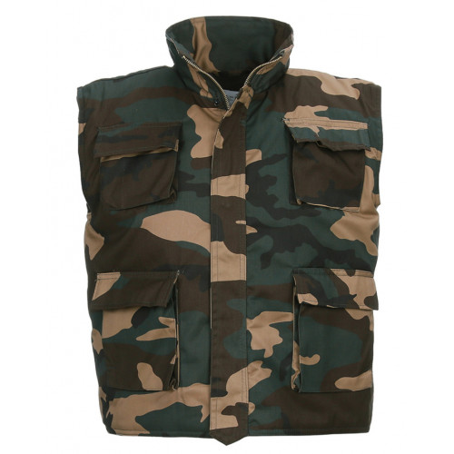 Kids padded vest woodland