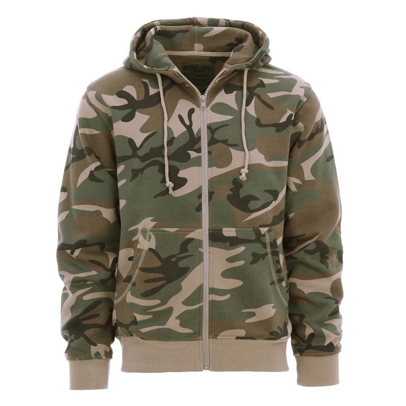 Hoodie with zip Woodland - Outdoorsman