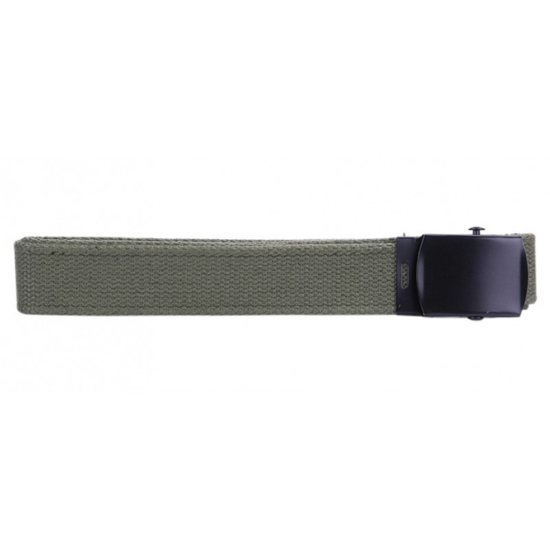 Web belt with black buckle