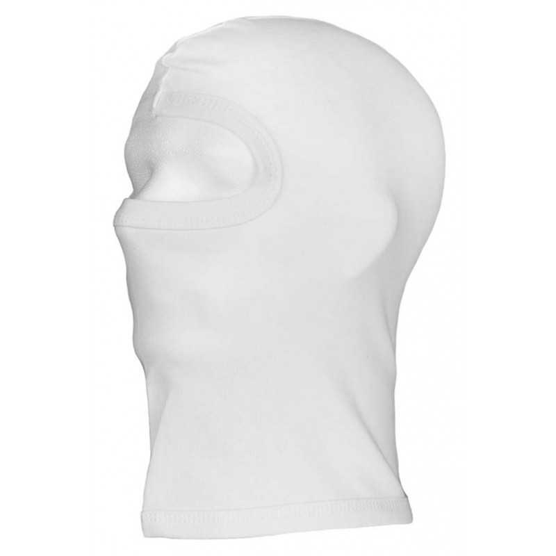 Balaclava hvid 1 hul